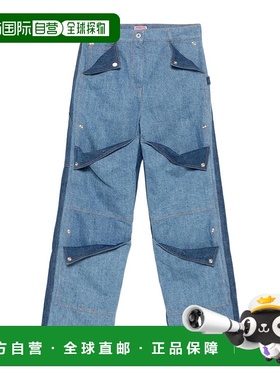 KENZO 女士牛仔裤 FF52DP2306B4DB SS2025 蓝色 腰带环牛仔裤