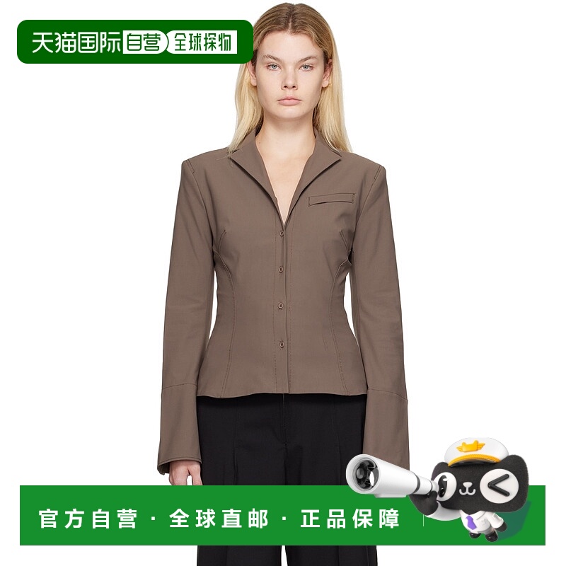 1h可退 潮奢 Jacquemus 女士 棕色 Le Papier 系列 La Veste Crem