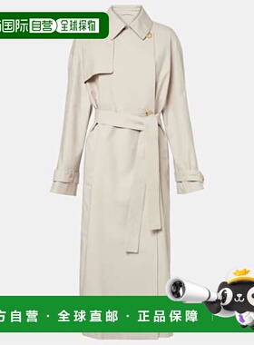 1h可退 潮奢 MaxMara 麦斯玛拉 女士 Strench 棉混纺斜纹布风衣