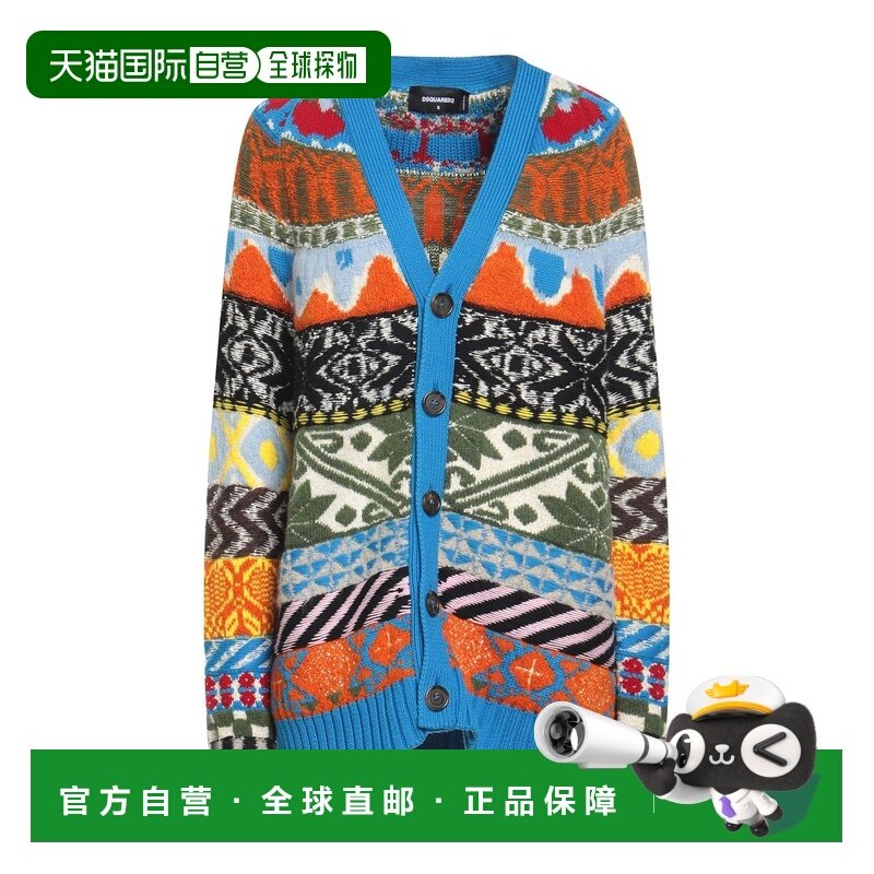 1h可退 潮奢 Dsquared2 二次方 女士 针织开衫 blue蓝色 舒适时尚,女装/女士精品,毛针织衫,淘宝优惠券,粉丝福利购,淘宝优惠卷