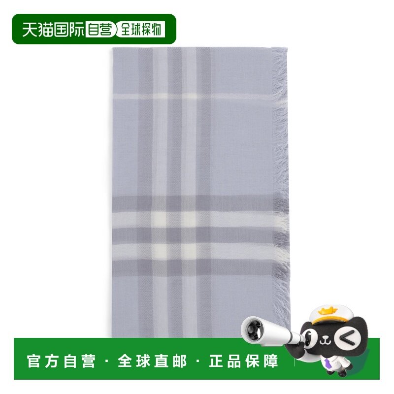 1h可退 潮奢 Burberry 巴宝莉 女士 博柏利寬格紋毛邊圍巾 811046,服饰配件/皮带/帽子/围巾,围巾/丝巾/披肩,淘宝优惠券,粉丝福利购,淘宝优惠卷