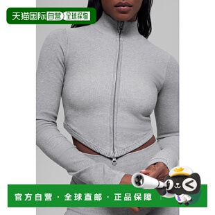 Tone 女款 yoga w4786r 夹克 Seamless 纯色运动拉链长袖 alo Rib