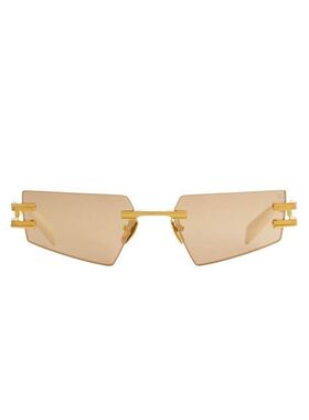BALMAIN 男士太阳镜 BPS123DGLDBNE SS2025 金色