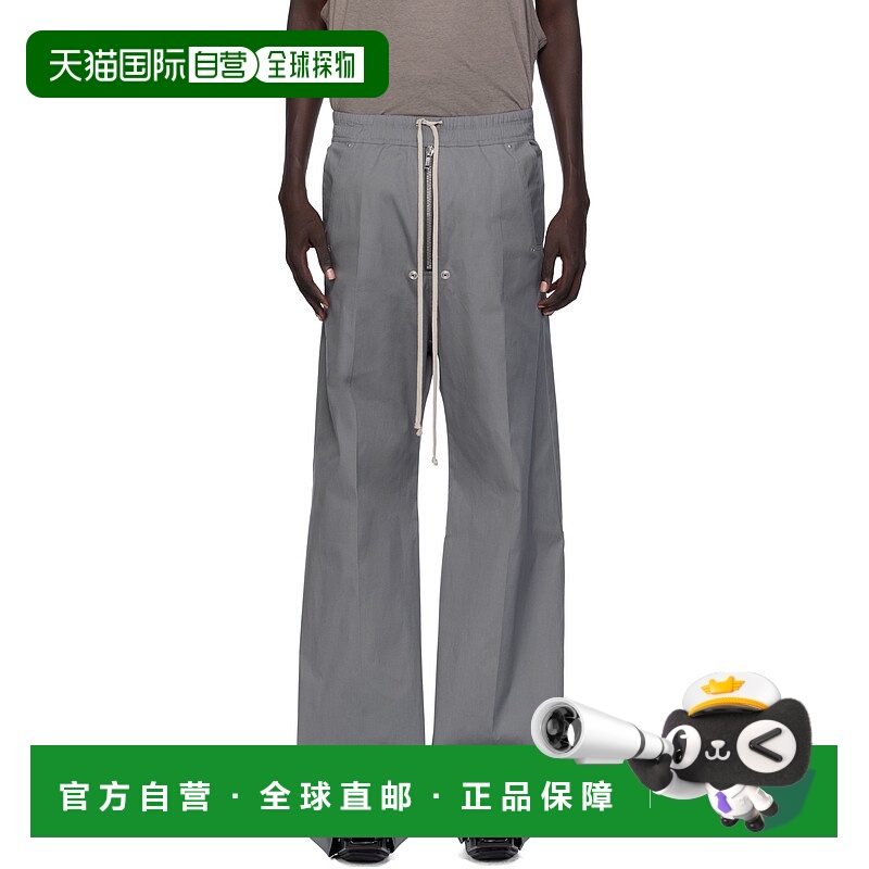 RICK OWENS 男士休闲裤 RU02E1366TE06 AW2025 灰色