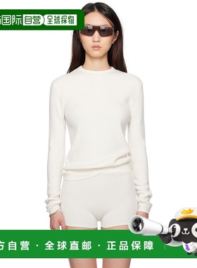 1h可退 潮奢 Essentials 女士 白色 Soft Rib 长袖 T 恤 192SP257