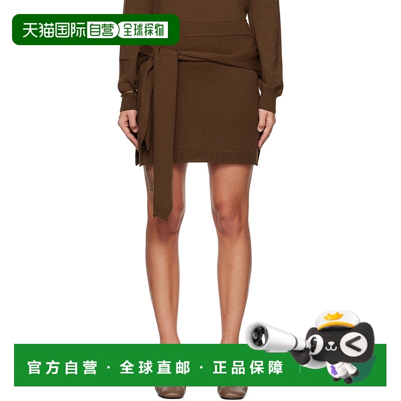 1h可退 潮奢 Lemaire 女士 棕色 Trompe L'Oeil 短裙 SK1037LK087