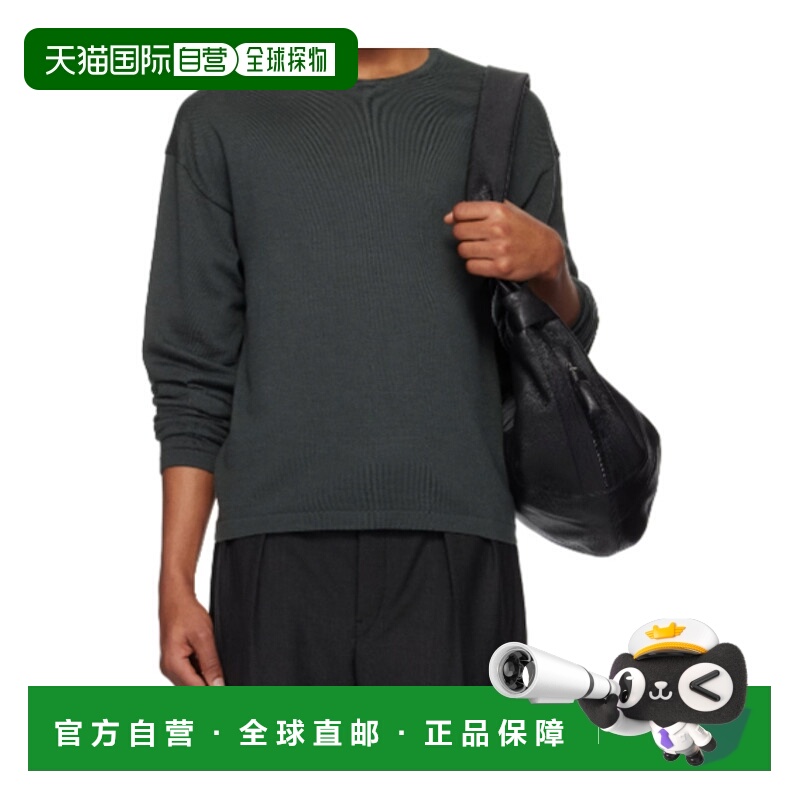 1h可退 LEMAIRE 男士卫衣 TO1359LK087BK992 SS2025 绿色 圆领毛