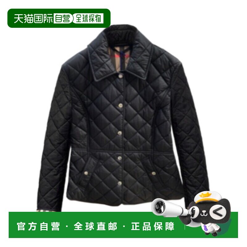 1h可退 BURBERRY 女士外套 81114591 AW2025 黑色 绗缝棉服
