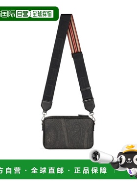 ETRO 男士斜挎包 MP1C0001AA012N0000 AW2024 黑色 小号徽标单肩