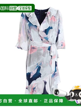 1h可退 潮奢 Dkny 唐可娜儿 女士 缠绕式连衣裙 grey灰色 舒适时