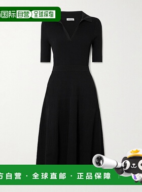 1h可退 潮奢 Simkhai 女士 Pati 罗纹针织中长连衣裙 SI1944KBLAC