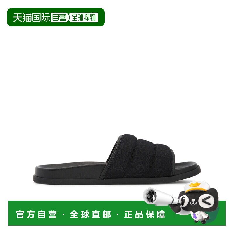 GUCCI 男士拖鞋 838089FAD711080 AW2025 黑色 GG 拖鞋