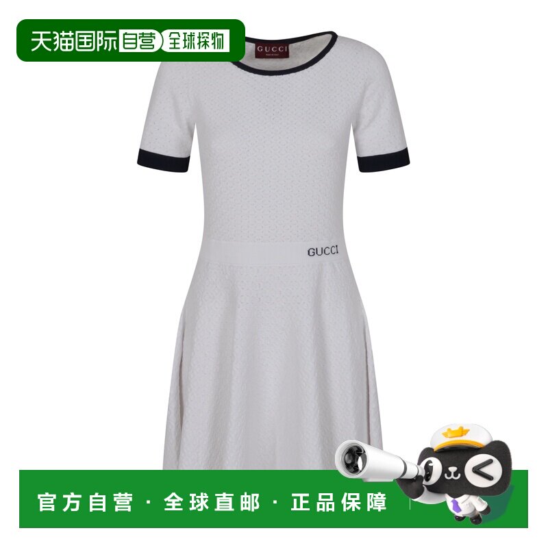 GUCCI 女士连衣裙 818745XKENT9034 SS2025 白色 短袖连衣裙