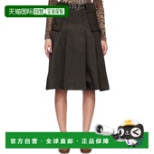 半身 甘尼 潮奢 1h可退 Duchesse GANNI 棕色 Pleated 女士 Nylon