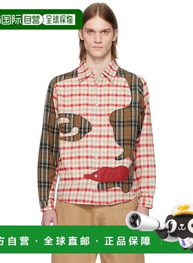 1h可退 潮奢 KidSuper 男士 红色 & 棕色 Patchwork Face Flannel