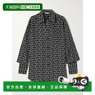 1h可退 潮奢 Burberry 巴宝莉 女士 B 提花長袖襯衫 8090732长袖