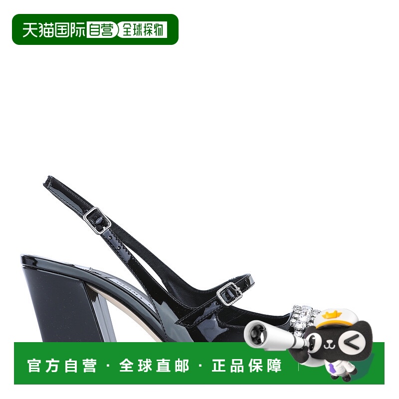 1h可退 潮奢 Jimmy Choo 周仰杰 女士 BELINDA 黑色皮质浅口鞋 BE