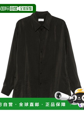 LEMAIRE 男士衬衫 SH1180LF1308BR507 SS2025 黑色