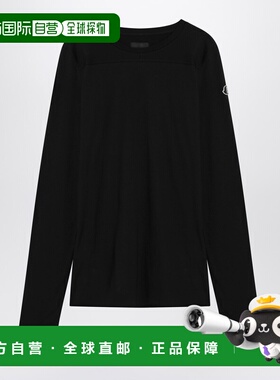 1h可退 潮奢 Moncler 盟可睐 男士 黑色棉质毛衣 MU01F8D0189AHD9