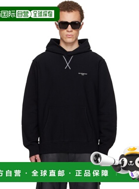 1h可退 潮奢 Givenchy 纪梵希 男士 黑色 Couture Seam 连帽衫 BM