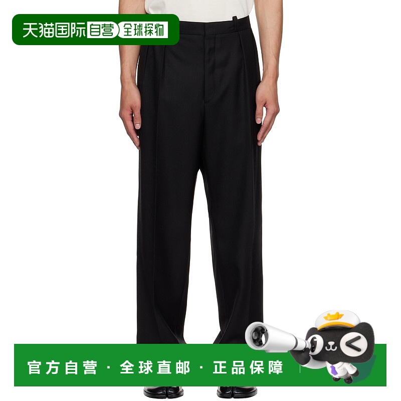 1h可退 潮奢 Maison Margiela 马丁 马吉拉 男士 黑色长裤 S50KA0