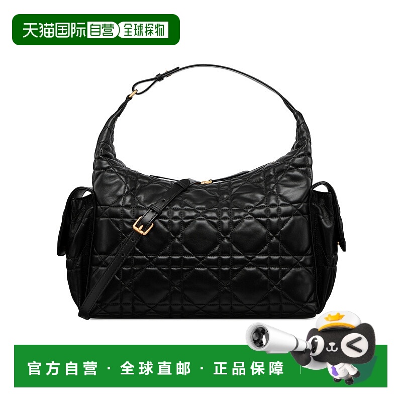 1h可退 DIOR 女士单肩包 M6322UUVBM900 AW2025 黑色 大号 D-Drea