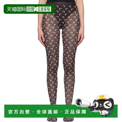 1h可退 潮奢 Marine Serre 女士 棕色 Recycled Moon Mesh 连裤袜