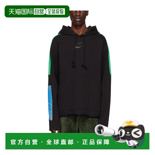 男士 黑色 针织毛衣 SS2022 黑色连帽卫衣 WDTH122556UBK WE11DONE