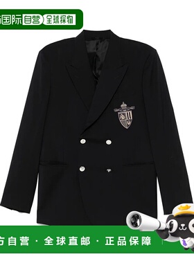 FENDI 男士外套 FJ0709AU6GF0CRH SS2025 黑色 STRAIGHT-CUT DOUB