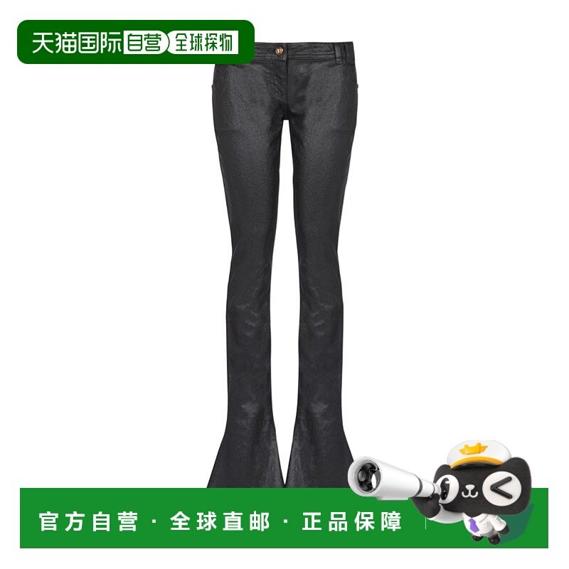 BALMAIN 女士牛仔裤 XF0MJ045DC040PA AW2022 黑色 黑色微喇牛仔