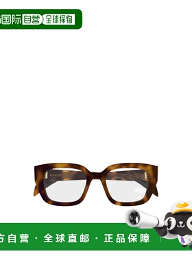 GUCCI 男士眼镜 GG2021O002 SS2026 白色 几何框平光镜古驰