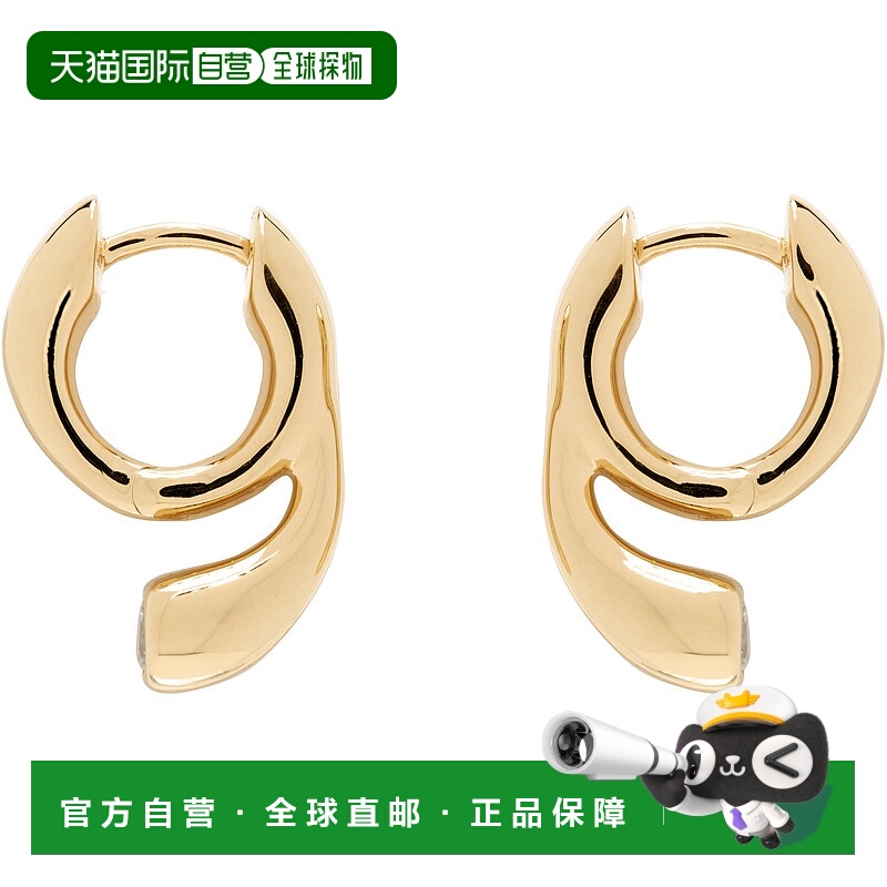 1h可退 潮奢 Maria Black 女士 金色 Mermaid Pool Huggie 耳环 1