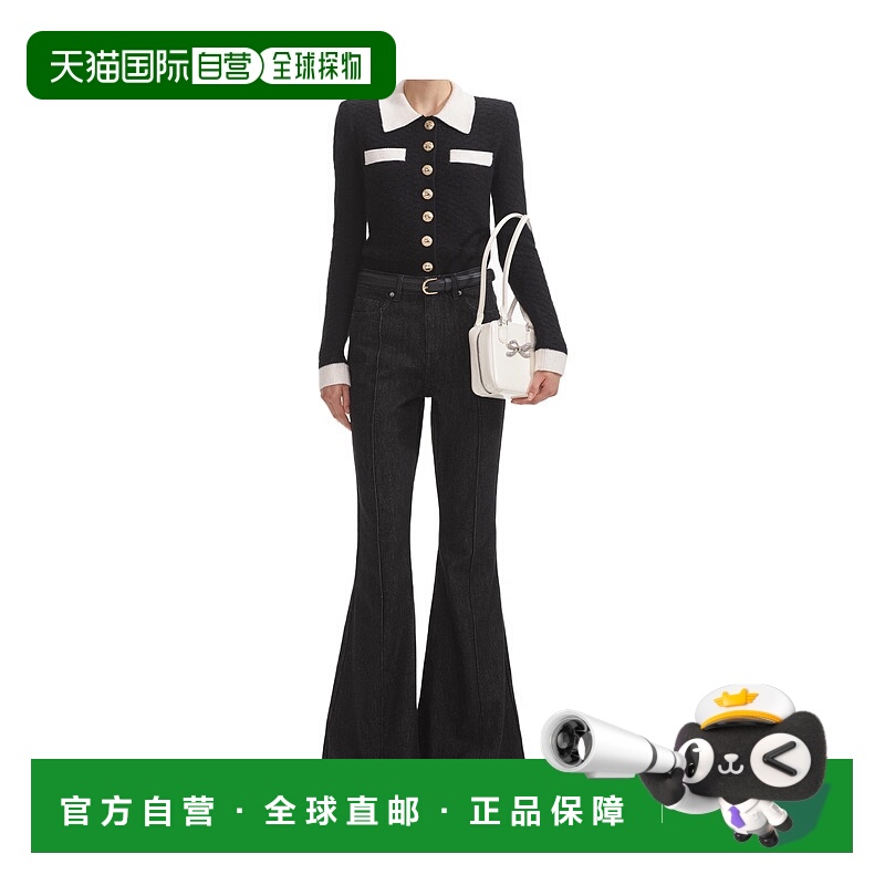 SELF-PORTRAIT 女士牛仔裤 RS25823PBBLACK SS2025喇叭喇叭裤