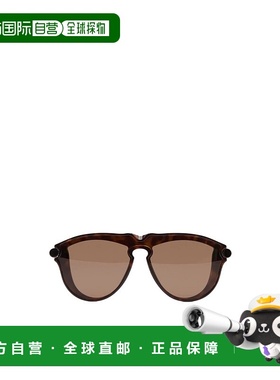 BURBERRY 男士太阳镜 40836331 SS2024 棕色 logo标识弧形太阳镜