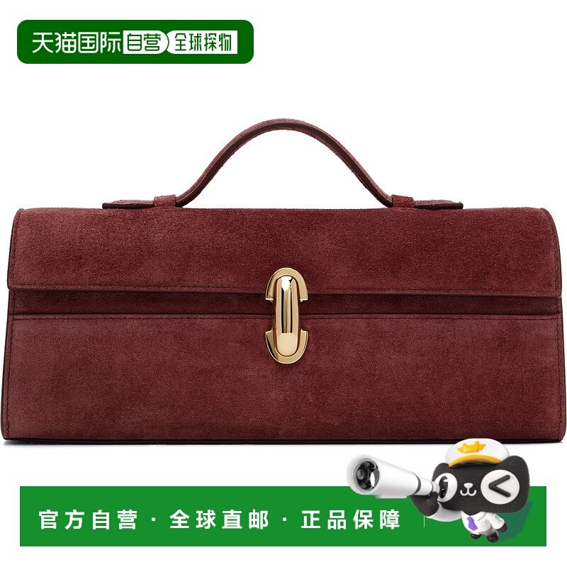1h可退 潮奢 SAVETTE 女士 酒红色 Slim Symmetry Pochette 手提