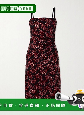 1h可退 潮奢 Staud 女士 Florentina 精饰褶皱薄纱中长连衣裙 R25