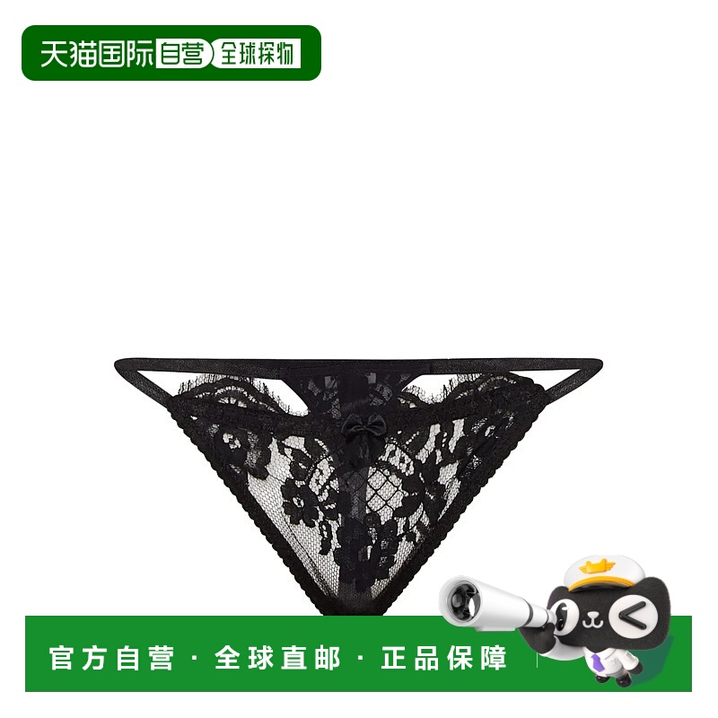 1h可退 DSQUARED2 女士袜子 D8L7C5900001 SS2025 黑色 蕾丝丁字