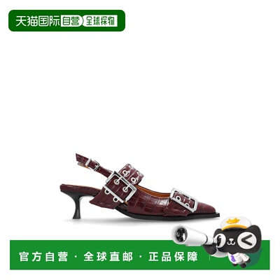 GANNI 女士高跟鞋 B102006311100436 SS2026 酒红色 Heeled shoes