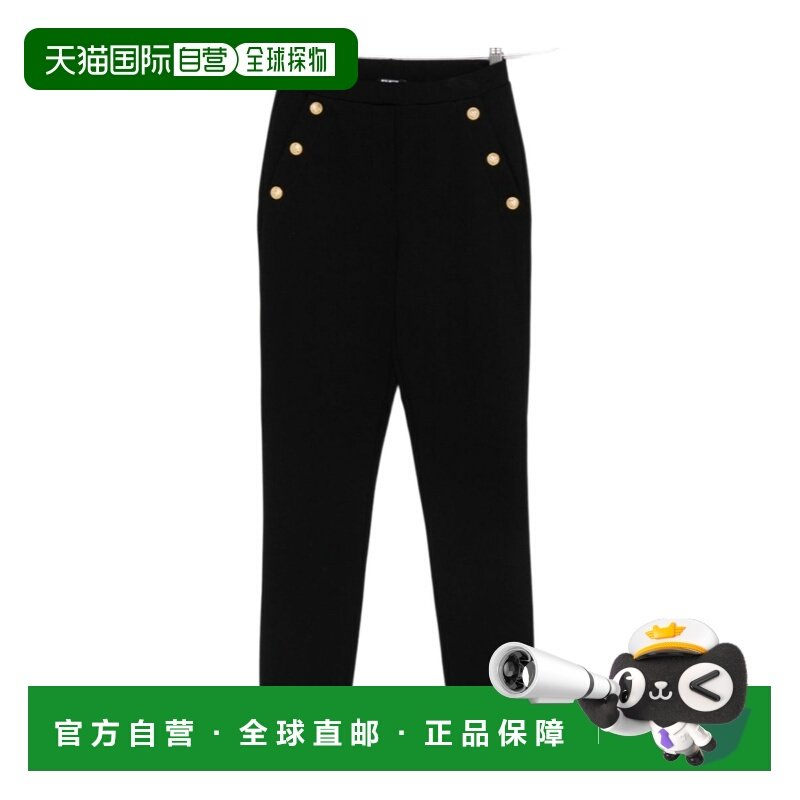 BALMAIN 女童长裤 BX6C11J0371930OR AW2025 黑色 松紧腰休闲裤,童装/婴儿装/亲子装,儿童运动裤,淘宝优惠券,粉丝福利购,淘宝优惠卷