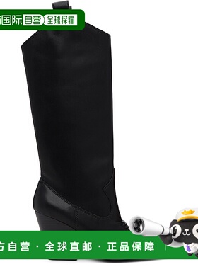 1h可退 潮奢 versace 范思哲 女士 黑色徽标牌高筒靴 E79VA3S12EZ