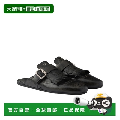 PRADA 女士凉鞋 1S973N070FA005F0002 CO 黑色 Shuffle 流苏穆勒