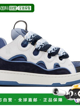 1h可退 潮奢 Lanvin 朗雯 女士 蓝色 Curb Leather 运动鞋 FUSKDK