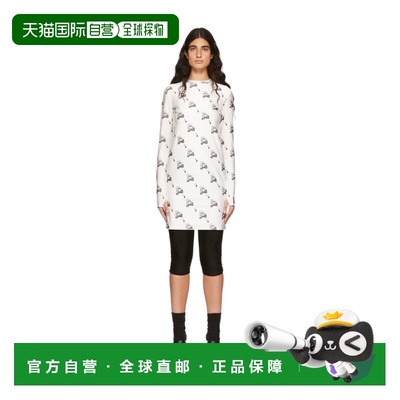 WE11DONE 女士半身裙 WDTO122572WWH SS2022 白色 Artwork 连衣裙