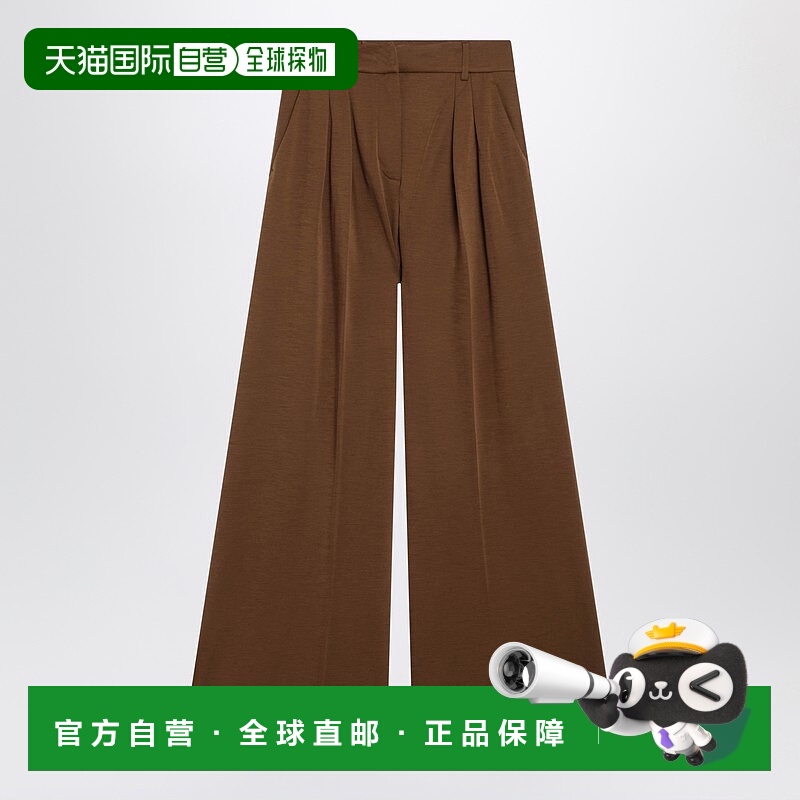 1h可退 潮奢 MaxMara 麦斯玛拉 女士 棕色羊毛针织裤子 NATALEWO0