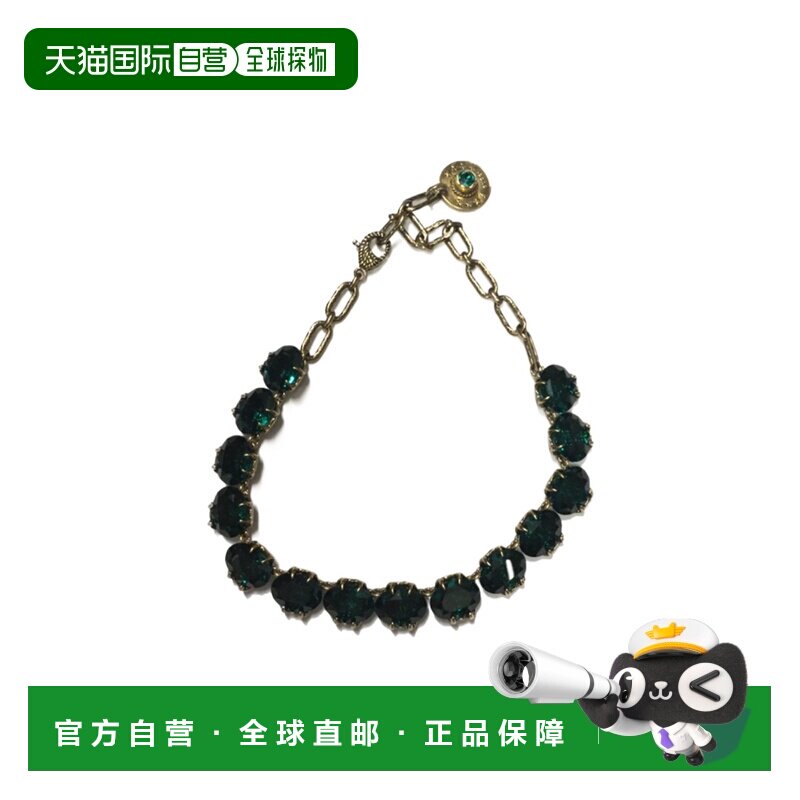 GUCCI 女士项链 413318J1D508085 SS2024 水晶黑色链子吊坠
