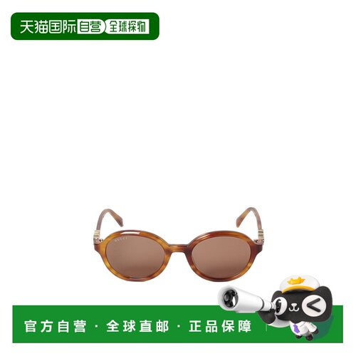 GUCCI 女士眼镜 GG2033SA003 SS2026 古驰 棕色圆框太阳镜配饰