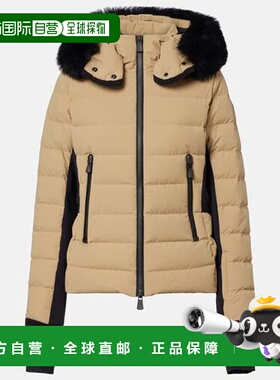 1h可退 潮奢 moncler 盟可睐 女士 Shearling-trimmed hooded dow