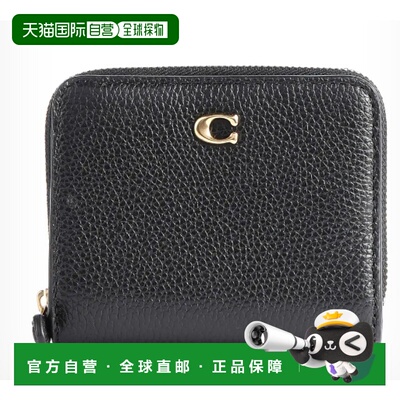 COACH 男士钱包 CD717B4BLACK AW2024 黑色 Polished pebble leat