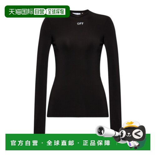 OFF-WHITE 女士T恤 2FB00647TW003 AW2026 黑色 长袖T恤