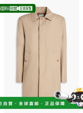 1h可退 潮奢 Sandro 男士 斜纹布大衣 SHPMA00299BEIGE